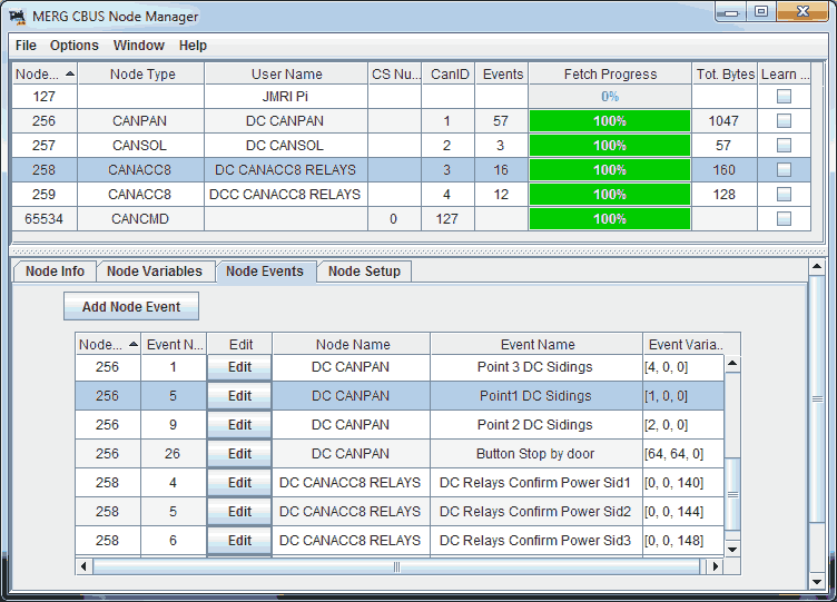 CBUS Node Manager screenshot