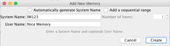 add memory variable dialog