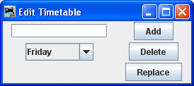 edit timetable