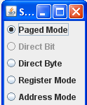 Set program mode dialog