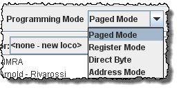 Set pogram mode dialog